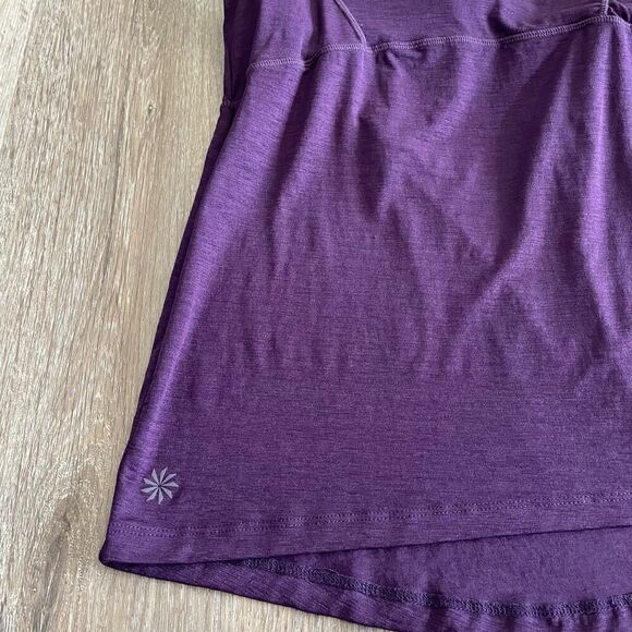 Athleta Purple Swift Reach And Restore Built-in Bra Tank Top - Size: XS - Picture 3 of 6